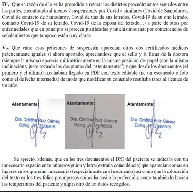 Document accompanying the judicial proceedings